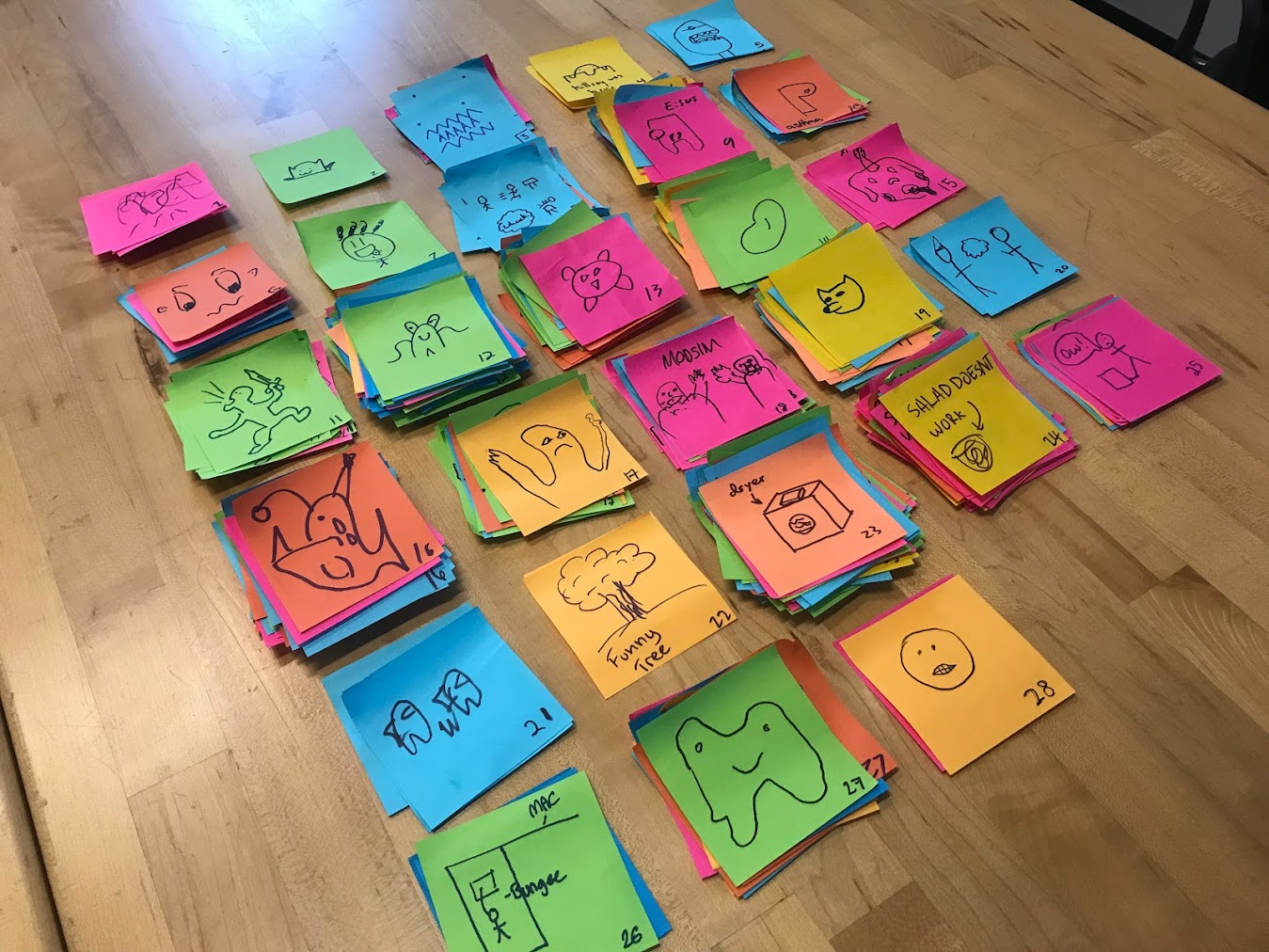 Meme game sticky notes